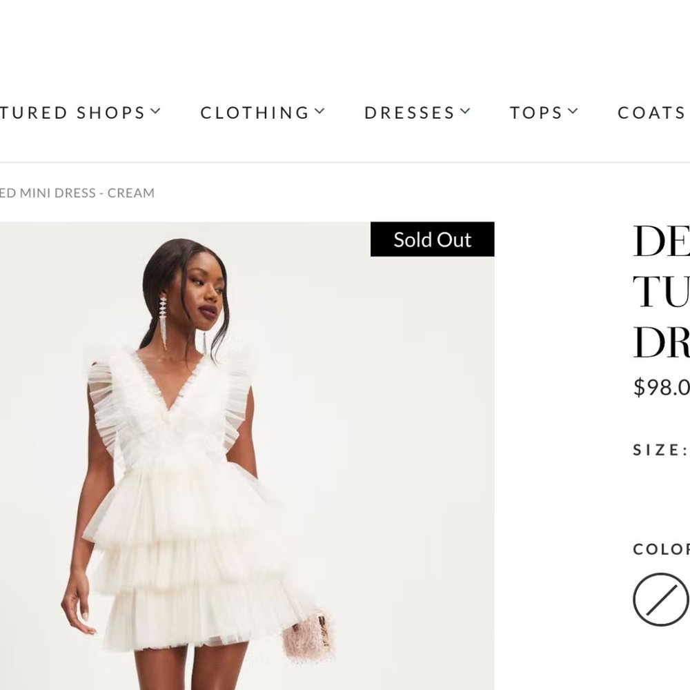 TULLE TIERED MINI DRESS- Like New!!! Make me a fair offer.